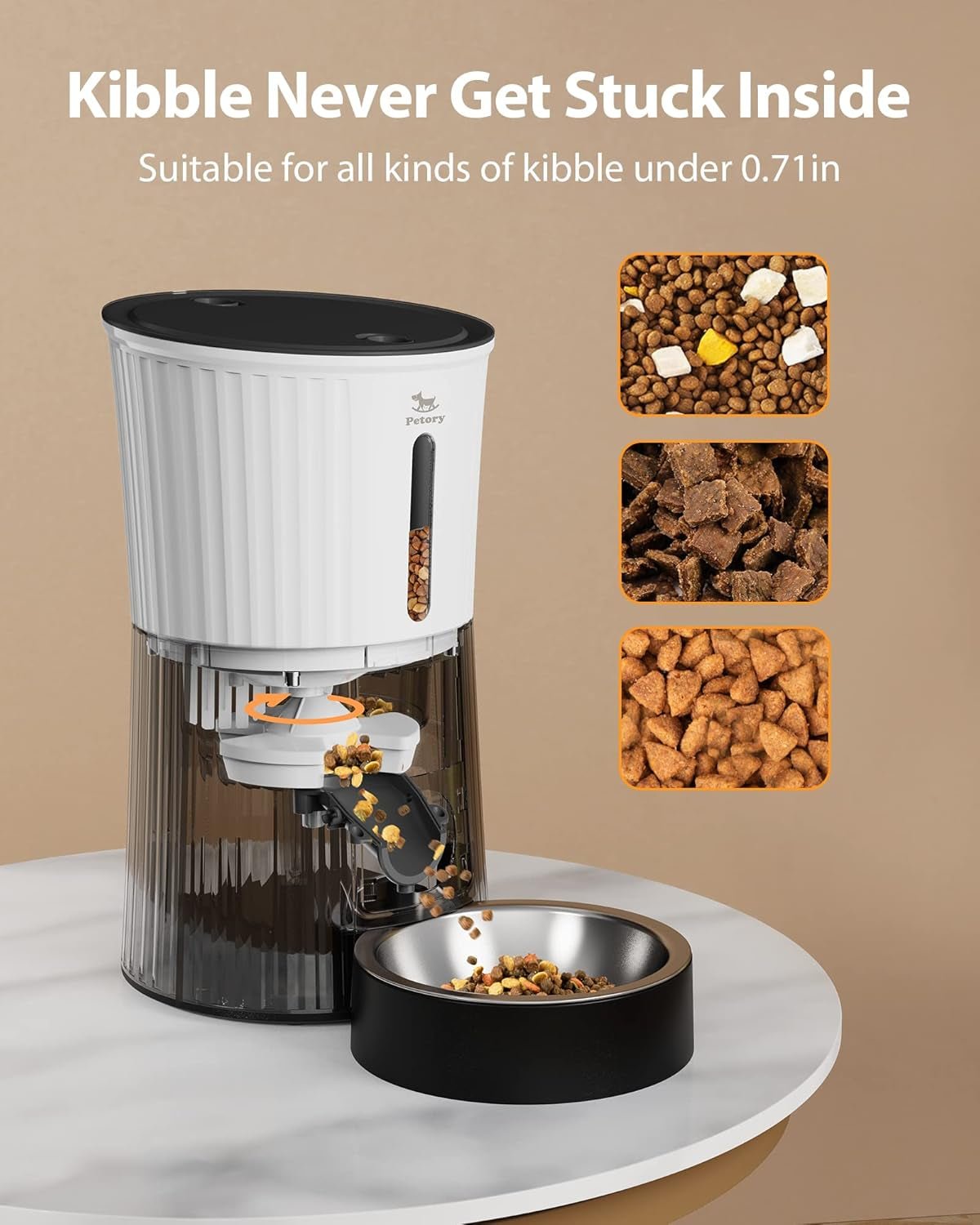 Petory Automatic Cat Feeder – 4L Timed Dispenser with Voice & Battery Backup - Paw Fit Gears