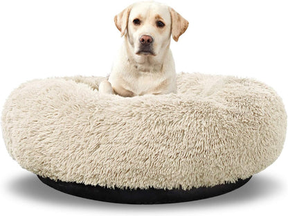 Washable Donut Dog Bed – Calming Round Cuddler for Medium & Large Dogs - Paw Fit Gears