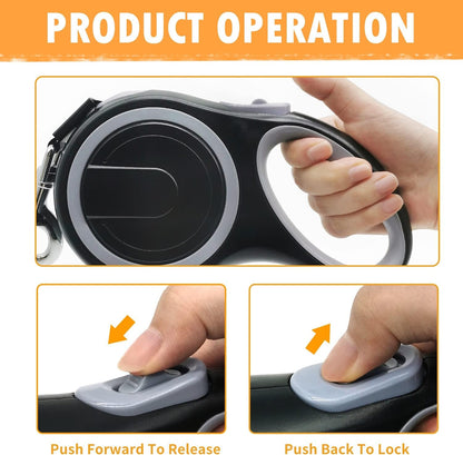 26ft Retractable Dog Leash – Heavy Duty for Dogs up to 110 lbs - Paw Fit Gears