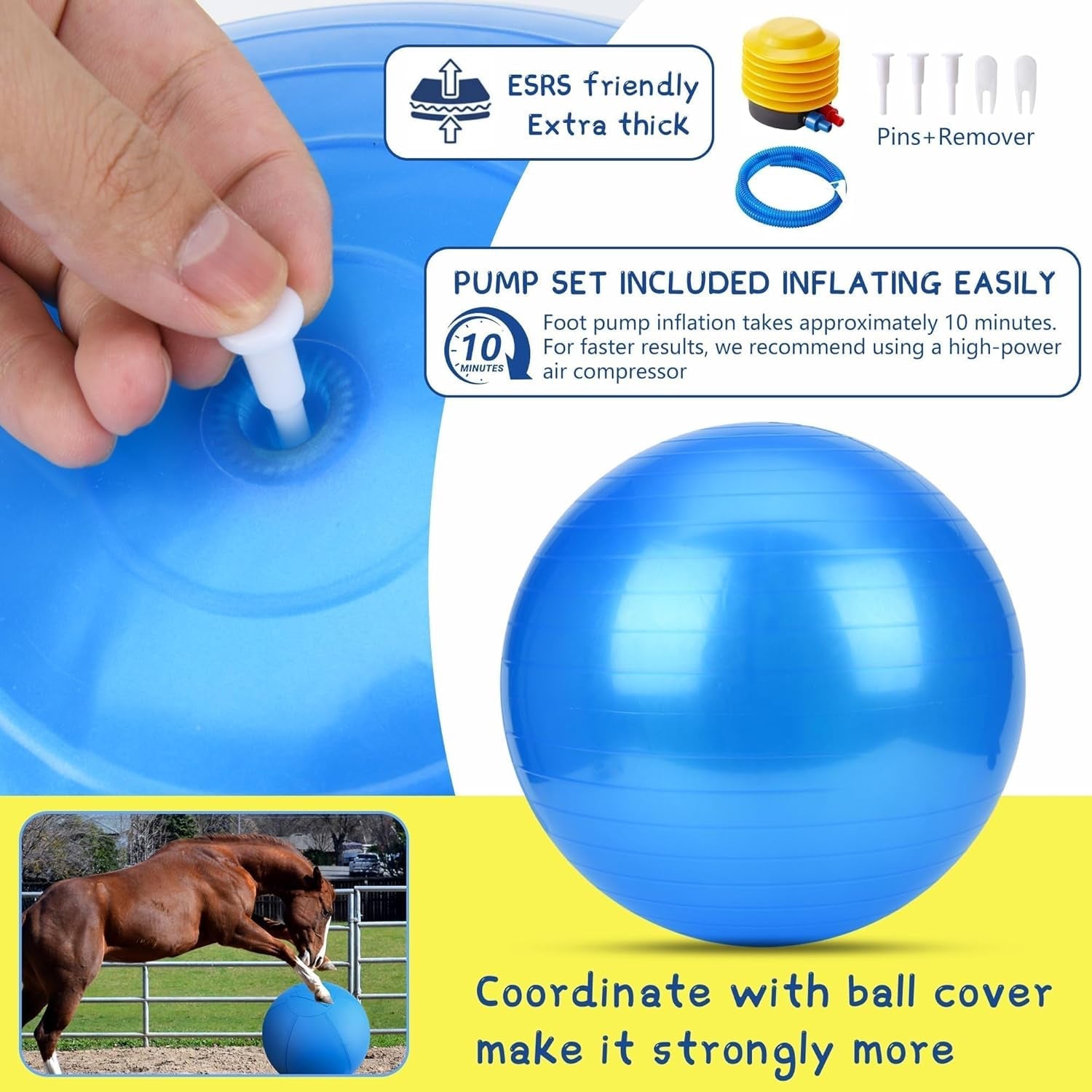 18" Herding Ball for Dogs & Horses – Durable, Bite - Resistant Training Toy for Active Breeds - Paw Fit Gears