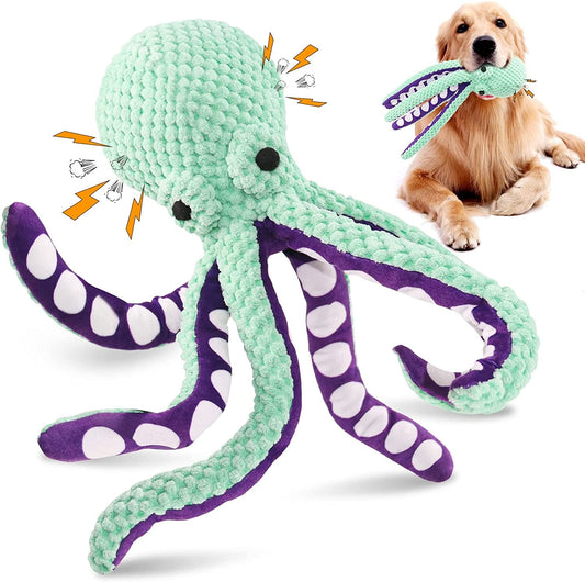 Large Squeaky Plush Dog Toy for Aggressive Chewers – Durable Soft Fabric Toy for Medium & Large Dogs – Chew, Tug, Fetch & Cuddle - Paw Fit Gears